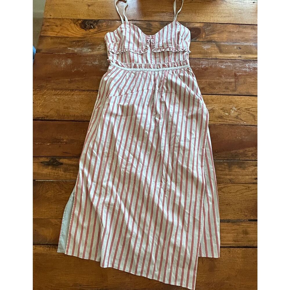 Derek Lam IO Crosby Striped Ruffle Cami Sundress Size 4 NWT